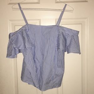 Off the shoulder Striped Top